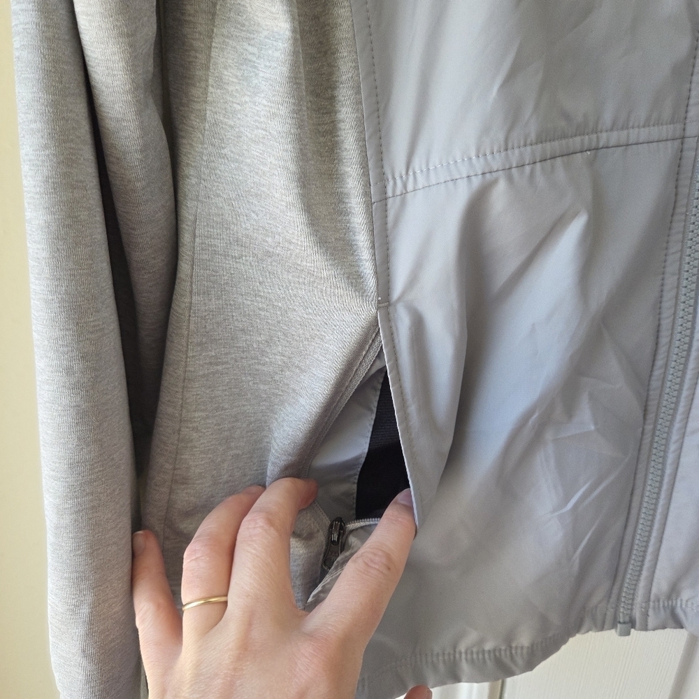 Cutter & Buck Women's Jacket L Windbreaker Stealth Hybrid Quilted Zip $130 - Picture 7 of 9